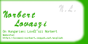 norbert lovaszi business card